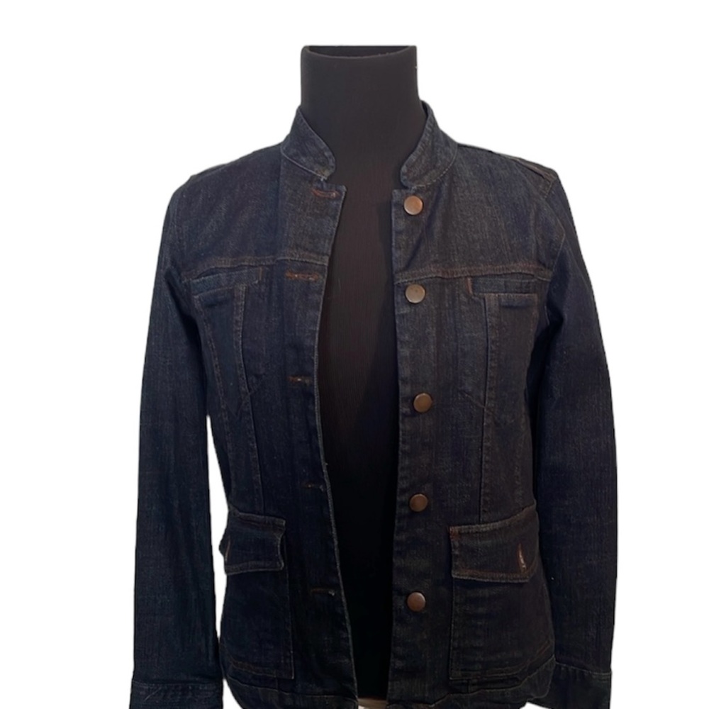 Eileen Fisher Dark Denim Blue Jean Jacket